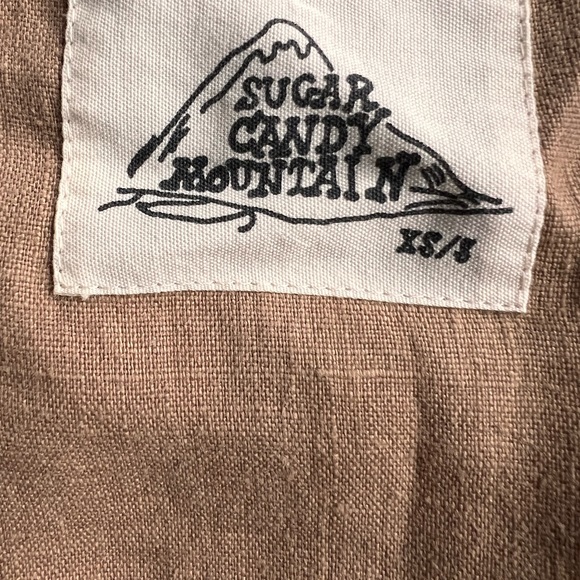 SUGAR CANDY MOUNTAIN JOSIE LINEN DRESS IN COLOR BARLEY - SIZE XS/S - Picture 4 of 5
